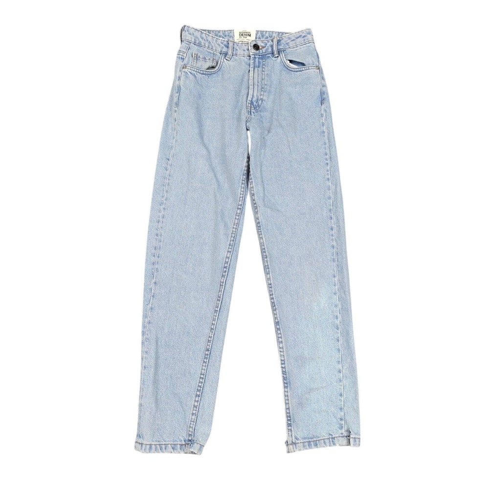 Zara Authentic Denim by TRF Light Wash High Waisted Mom Jeans Womens Size 00 22
